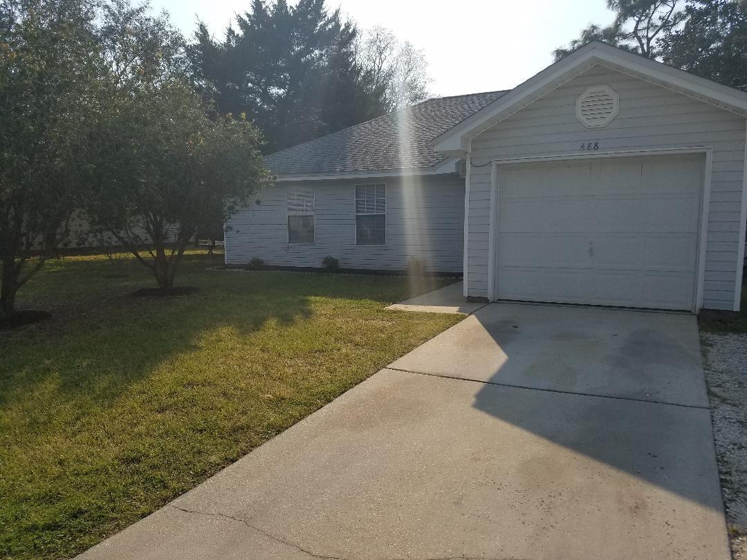 This adorable affordable 3 bedroom 2 bath home near Hurlburt Field just got a new coat of paint! (3/14/2018) Features include a fenced back yard, 3 outbuildings, and NO HOA dues or rules!Upgrades include expanded 2nd driveway and tons of exterior storage. There's room to park 6 or 7 cars, a boat, or a RV outside; AND there's a 1 car attached garage; PLUS there's a detached golf-cart/jet-ski/motorcycle garage in the drive. So there's plenty of room for your friends, family, parties, and your toys!Other features include a well/pump for irrigating, ceiling fans in every bedroom and the living room; a cul-de-sac street location with speed control bumps (to keep the kids safe), and much more.Home is turn-key move-in ready and includes a transferable home warranty for the new owner.