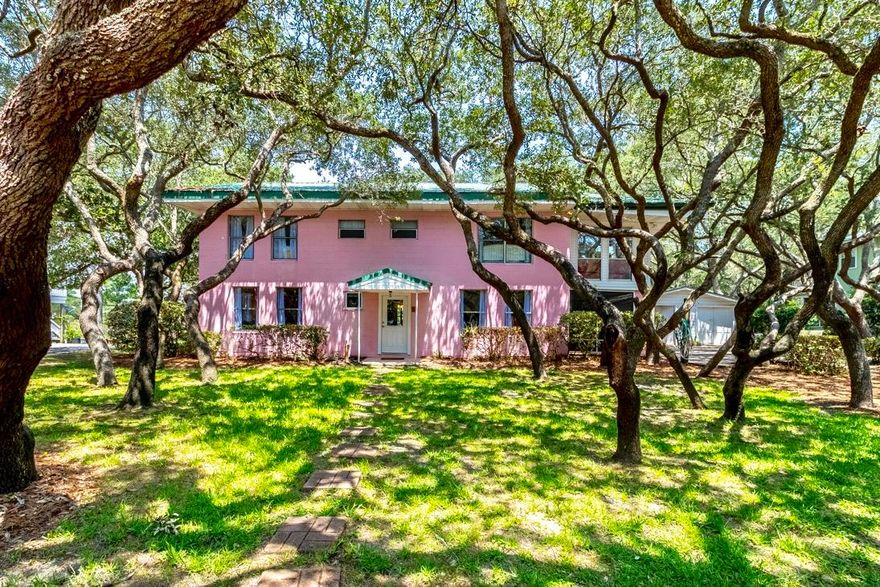 An absolute must-see concrete block 1950's traditional beach house tucked within a grove of old oak trees on Western Lake in the coveted neighborhood of Grayton Beach. Beautiful pine wood throughout the home and lots of large windows in every room that bring in tons of sunlight. Open-concept living on first floor with kitchen, dining & living room, with additional family room showcasing beautiful views of Western Lake. Screened porch on 1st floor with two outdoor showers, and a glassed-in sun room and an open deck with lake views on 2nd floor. Commercial-size ice machine. No HOA. Just a short walking distance to the beach. Enjoy the one-of-a-kind Grayton Beach lifestyle, with funky & fun restaurants within walking distance that include The Red Bar, Chiringos and shopping.