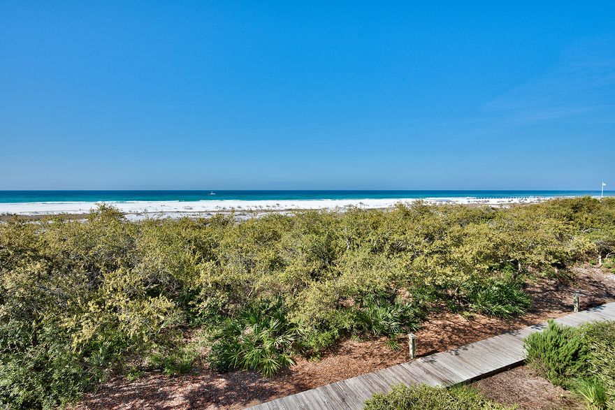 This two-story condominium boasts three bedrooms and three and a half baths with the main living areas located on the second level to take advantage of the magnificent views. On the second level enjoy the efficiently designed kitchen which boasts Viking range, stainless steel appliances and granite countertops. All floors in bedrooms have recently been updated. Tile floors are found throughout the main living areas and are complemented by architectural details such as crown moldings, tray ceilings and wainscoting. As an added luxury, this is one of only a handful of multi-family residences that offers the convenience of an attached one-car garage.