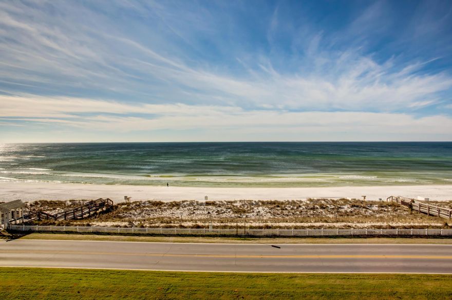 Amazing gulf views!!! Positive cash flow potential from this beautifully decorated top floor 1 bedroom / 2 bath condo with a separate bunk room off the main hallway! Beach Retreat is a small, gated complex (only 4 stories and 44 units) with 300 feet of private beach, a heated 3,000 sq.ft. pool, whirlpool, on-site fitness room, barbecue grill and sundeck. Sold fully furnished and rental ready for the upcoming season. Over $48,000 in rental revenue with owner usage in 2015!