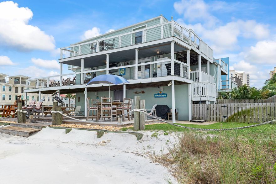 NO HOA Desirable Navarre Beach. This 3-bdrm, 2.5-bath property offers breathtaking 180-degree water views from every room. With a spacious living space of 2100 sqft, this TH provides ample space for comfortable living, entertainment or vacationing. The bathrooms have been recently renovated, giving them a fresh and modern feel. Additionally, a new HVAC system was installed in 2023, ensuring optimal comfort year-round. One of the standout features of this property is the three balconies, allowing you to soak in the picturesque views and daily boating, skiing, and swimming activities in the Santa Rosa Sound while enjoying the coastal breeze. Imagine starting your day with a cup of coffee on the balcony and ending with a glass of Wine as you watch the breathtaking sunset. For those who love the water, this property offers the ultimate convenience. You can come by boat, wave runner, paddle board, or swim, as there is easy access to the water right from your door. The property also boasts boat and RV parking, along with a 50 amp plug in providing options for your outdoor toys. Another advantage of this property is the absence of an HOA, giving you the freedom to make this townhouse truly your own. With plenty of driveway parking available, you won't have to worry about accommodating guests or multiple vehicles.The privacy fenced-in backyard is perfect for pets or simply enjoying outdoor activities with loved ones. This home has primarily been used as a second home and is in pristine condition. The location of this townhouse is unbeatable. Just steps outside your door, you'll find a peaceful beach area, inviting you to relax and unwind. Whether you're looking to entertain guests or cherish quiet moments by the water, this property offers the perfect retreat. You can easily walk across Gulf Blvd to the beautiful Gulf of Mexico. Not only does this townhouse provide a serene and idyllic setting, but it is also conveniently located near a variety of amenities. The Navarre Beach area offers a range of dining options, including popular restaurants and bars such as Juana's Pagodas, Andy D's, Windjammers, and the longest fishing pier (1545 ft) in the Gulf of Mexico. You can also explore the local shops and boutiques in the Navarre Beach area. Families with children will appreciate the proximity to top-rated schools, including Navarre High School and Holley-Navarre Middle School. Don't miss your chance to own this exceptional townhouse in Navarre Beach, FL. With its stunning water views, luxurious features, and unbeatable location, this property won't stay on the market for long. Take advantage of this opportunity and make this townhouse your own slice of paradise. Contact me today to schedule a viewing.