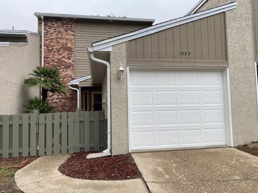 MOVE-IN-READY!  You must see this 'like new' Freshly Painted 3 Bedroom, 2.5 Bath Townhome with 1-Car Garage. Hurricane rated windows throughout for Energy and Insurance Savings!  HVAC was new in 2020 and Roof was new in 2011. The Eat-In Kitchen, Living, Dining & Half Bath/Laundry Room are located downstairs, including a large closet under the stairs for storage.  The Eat-In Kitchen has newer stainless appliances, BRAND NEW CABINETS & COUNTERTOPS, a Large Pantry and Tiled floor.  The Living/Dining room Area is spacious and has Luxury Vinyl Plank flooring  The Half Bath-Laundry Room combo is a space saver.  Upstairs, there are 3 Bedrooms and 2 Full Baths. The carpet and tile flooring ar new!  The Master has a walk-in Closet and a Balcony that overlooks the peaceful courtyard. The Master Bath