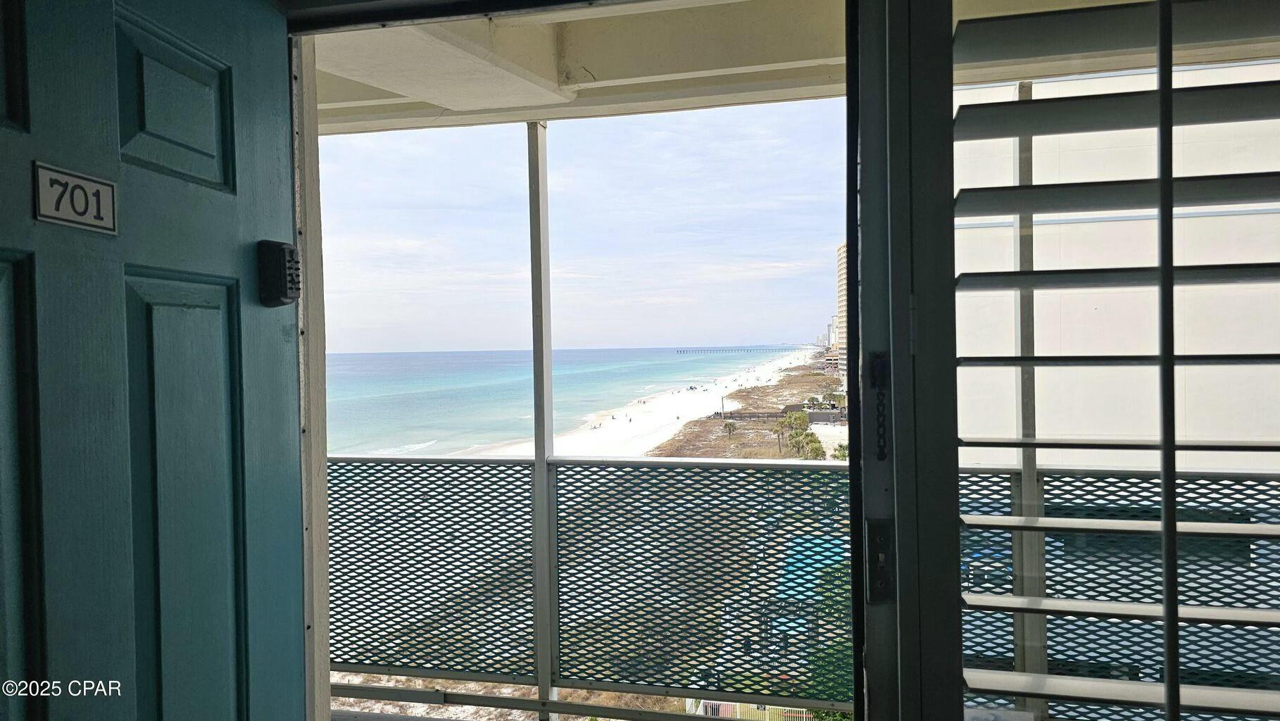 Experience coastal living at Fontainebleau Terrace, a historic studio on Panama City Beach, Florida's white sandy shores along the Gulf of America. This unit boasts two queen beds, sleek LVP flooring, and timeless charm. Literally on the beach, the South Terrace offers stunning Gulf views, complemented by multiple terraces throughout the property for your viewing pleasure. Relax by the deepest in-ground pool on the beach, partially shaded, or unwind in the exclusive owners' lounge. Steps from popular attractions and walking distance to fun, this retreat is a rare find. Contact us to claim your beachside haven!