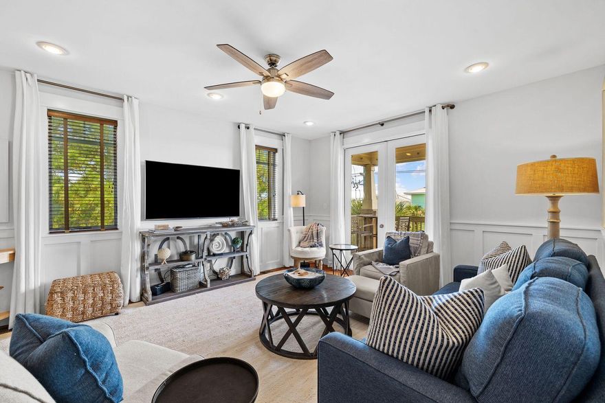 Experience the best of coastal living in this bright and airy top-floor East end-unit at Grand Isle, now available on the open market for the first time. Located in the heart of Seagrove Beach along 30A, this beautifully updated 3-bedroom condo is one of just 12 residences in the complex and offers some of the lowest HOA fees on 30A.Flooded with natural light from abundant windows, the open-concept living space features hardwood and tile flooring, granite countertops, stainless steel appliances, and a spacious layout ideal for relaxing or entertaining. The living area is anchored by a large sectional and 65'' Roku TV, while the dining space comfortably seats eight with added buffet storage and end-unit views. The primary suite offers a king bed, double vanity, walk-in shower, and private water closet. A second king bedroom shares a full bath with a charming bunk room that includes twin-over-twin bunksperfect for guests or little ones. Recent upgrades include fresh interior paint, a new HVAC system, new stackable washer/dryer, and refreshed furnishings.

Located above The Perfect Pig and just steps from deeded beach access at Majestica, this condo delivers walkable convenience, a community pool, and proximity to Seaside, WaterColor, and all that 30A has to offer. With assigned parking and move-in-ready style, this Grand Isle retreat is an ideal full-time home, vacation getaway, or rental investment.

