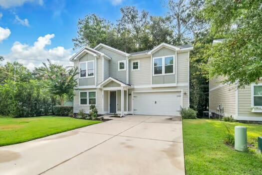 Welcome to this beautifully designed two-story home featuring 3 spacious bedrooms and 2.5 baths. The main level offers a comfortable and open layout perfect for both everyday living and entertaining. Enjoy a seamless flow between the living room, dining area, and modern kitchen, with a convenient half bath tucked away for guests.Upstairs, you'll find all three bedrooms, including an extremely spacious primary bedroom complete with a private en-suite bath and ample closet space. Two additional bedrooms share a full hall bath, ideal for family or guests. Thoughtfully planned with functionality and comfort in mind, this home is perfect for modern living.Private back deck too overlooking a natural area! East to maintain yard and gutters and gutter guards. Washer and dryer can convey!