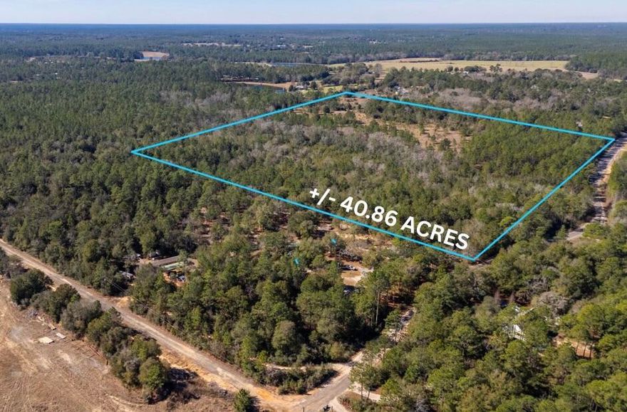 This is a rare opportunity to own 41 acres of partially wooded acreage just outside of town in DeFuniak Springs. Approximately 10 acres have already been cleared for pasture. The property is partially fenced and ready for livestock. This property is zoned rural village making it the perfect opportunity for an investor.