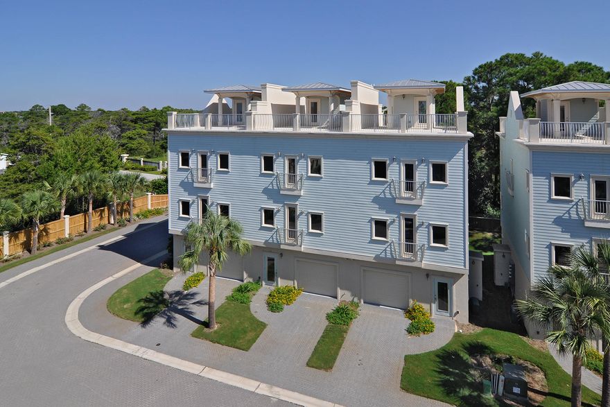 This property is now being offered furnished and ready to occupy as a second home, investment property or full time residence! This amazing four-bedroom, four-bathroom townhouse with Gulf views is for sale in Coastal Dunes in Santa Rosa Beach, FL. This beach home is in a gated community with neighborhood pool and walking distance to Gulf Place! A LOCAL RENTAL COMPANY PROJECTS THIS PROPERTY CAN GROSS BETWEEN $53,000-OVER $62,000 PER YEAR IN RENTALS. The house has a garage and first-floor bedroom with full bathroom. On the second level is another guest bedroom and bathroom, as well as the living room, kitchen and dining area.