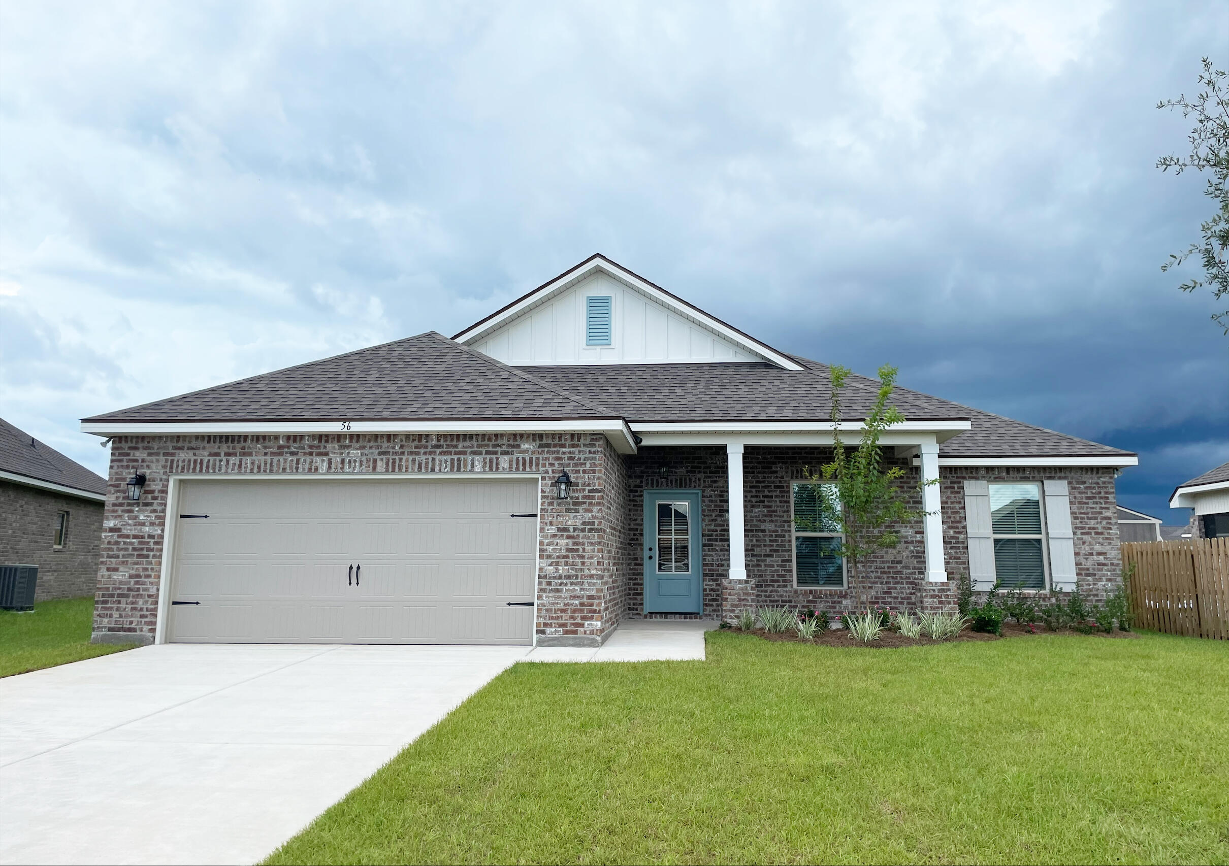 Awesome builder rate + choose TWO free: front gutters, refrigerator, smart home package, or window blinds. Restrictions apply.Located on a cul-de-sac lot, the RODESSA IV H in The Bluffs at Lafayette community offers a 4 bedroom, 2 full bathroom open design. Upgrades added (list attached).Special Features: double vanity, garden tub, separate shower, and walk-in closet in master bath, walk-in closet in bedrooms 2 and 3, kitchen island, walk-in pantry, covered front porch and rear patio, recessed lights, crown molding, undermount sinks, framed mirrors in the bathrooms, landscaping, architectural 30-year shingles, flood lights, and more!Energy Efficient Features: tankless gas water heater, kitchen appliance package with gas range, vinyl low E windows, and more!