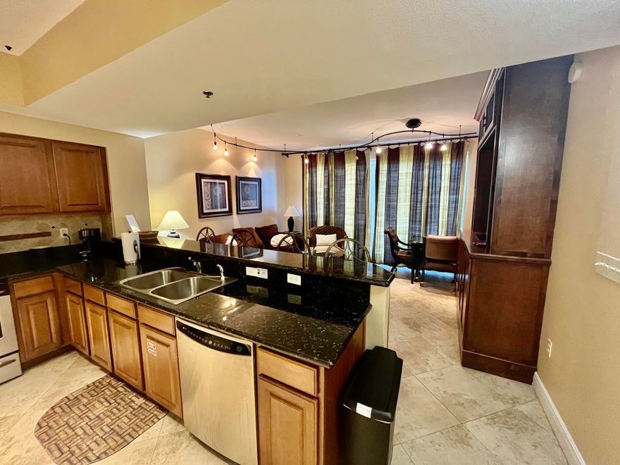 Enjoy beautiful Gulf views and a quick walk to the beach at this one bedroom, one bathroom condo at Ariel Dunes in Miramar Beach, complete with hallway bunks to accommodate a family of four. The condo is in excellent shape with coastal chic furnishings. Ariel Dunes provides access to all Seascape resorts amenities, including an 18-hole golf course, 2 full size pools, basketball courts, tennis courts, pickleball courts, and full-service Cabana Cafe restaurant with live entertainment. Seascape master association dues are $620.27 a quarter and Ariel Dunes association dues are $805.41 a quarter. There is a onetime buyer fee of $620.27.