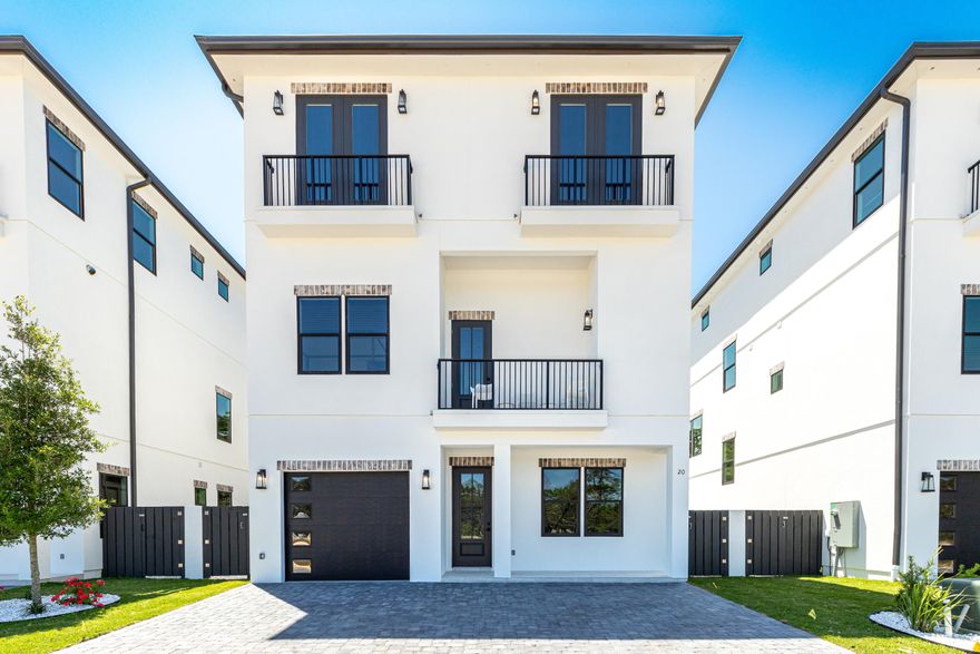 Rare new construction under $2M just off 30A. Seacroft Cottages is an exciting new 14 home subdivision conveniently tucked just off County Hwy 393 and a short stroll from all 30A has to offer including ultra-happening Shunk Gulley restaurant and 30A's widest public beach access at Ed Walline Park. No wonder this ''has it all'' home is projected to produce over $250K per year in vacation rental income. Your own private pool with hot tub and spillover water feature, grill and alfresco dining sits just off a private lounge with Marvel wine cooler for first floor convenience.  A charming guest bedroom with private bath and bunk room with its own full bath offer quick outdoor access.  One of two stackable Electrolux washer/dryer closets service the first floor.  An expansive main living space well-positioned on the second floor with a deep balcony. Gather up around the chef's kitchen or spill on over to the comfy living area. This house says bring the crowd on in. The inviting gourmet kitchen for the chef in the group includes a high-end stainless steel Viking appliance suite with a six-burner gas stove, gorgeous marble countertops and bar seating for 4. A large pantry with built-in shelving adds extra storage.  The adjacent dining area can accommodate a large table for gatherings. One of the two second-level bedrooms has a private bath.  The third floor houses the primary suite with a private bath and balcony access with two additional bedrooms, both with a private bath.  A large lounge area offers additional space for everyone. Located adjacent to Gulf Place entertainment district. Santa Rosa Golf club is a five-minute drive and offers some of the area's best semi-private play. Designer furnishings are negotiable. 