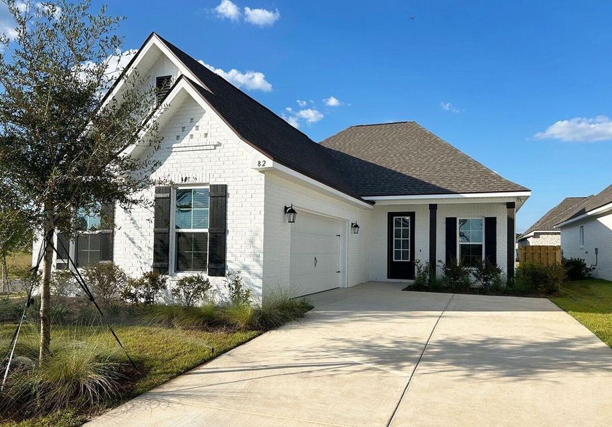 Awesome builder rate plus FREE refrigerator. Restrictions apply.Located on a corner lot the BOUCHER III H in Natureview community offers a 3 bedroom, 2 full bathroom open design. Upgrades added (list attached).Special Features: double vanity, garden tub, separate custom tiled shower, and walk-in closet in master bath, tray ceiling in master bed, kitchen island, walk-in pantry, boot bench in mudroom, covered porches, LED lighting crown molding, ceiling fans, framed mirrors in baths, smart connect WIFI thermostat, smoke and carbon monoxide detectors, landscaping, architectural 30-year shingles, flood lights, and more!Energy Efficient Features: water heater, electric kitchen appliance package, vinyl low E windows, and more! Energy Star Partner.