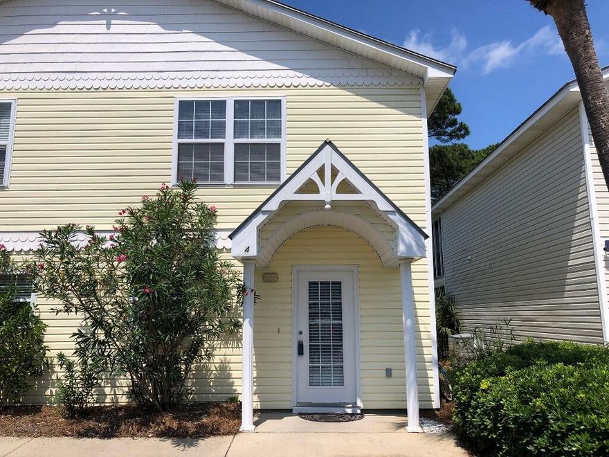 ADJUSTED PRICE on this wonderful townhouse community just  just a short distance from THREE public beach access points and in the heart of some of the best entertainment Destin has to offer!! This townhome has been updated with tile flooring and granite counters downstairs and there are two full bedrooms each with their own private bath upstairs. This is a well maintained 30-unit complex that allows short term rentals. There is a large lake in the rear of the unit for your enjoyment as you relax in the screened porch and enjoy the gulf breezes. Or you can cool off in the community pool just steps away. Enjoy the good life and make a wise real estate investment in the Destin area! HVAC system was replaced in 2016 and the water heater in 2005.. Seller is offering a $5000 flooring allowance!