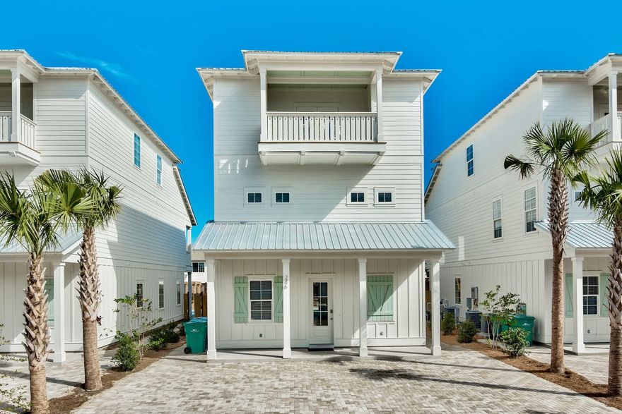 Ultimate beach getaway at Sea Splash, a  7-bedroom, 7.5-bathroom beach house that accommodates up to 30 guests. Just a 5-minute (0.2 mi) stroll from the largest public beach and Pompano Joe's beachfront restaurant. Private backyard oasis, covered porch, spacious heated saltwater pool,  LED lighting, and a lighted pergola. Open-concept design, pine shiplap walls and the main living area flows into a gourmet kitchen and dining room, complete with a large island, seating for four and beverage center. Each bedroom has a flat-screen TV. Second floor, lounge area, queen sleeper sofa, wet bar, and mini fridge. Third floor game room with foosball table and 60-game cocktail arcade table and balcony with gulf views. Complete with laundry room and multiple balconies. Large driveway for up to 8 cars.