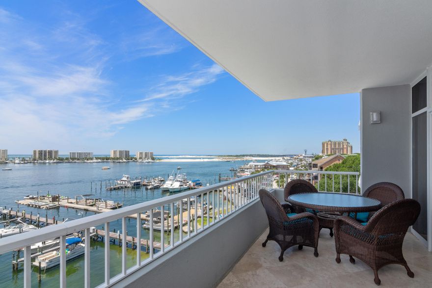 If you're checklist includes: high-end, multiple bedrooms with knockout Harbor/Gulf Views, a large floor plan great for entertaining, and a 55' Boat Slip...look no further, as C403 will be your last stop! This condo is loaded with optimal features that stand out from other condos on the market and includes: Diamond-polished travertine, crown molding, surround sound, travertine showers, Bamboo floors and remote control drapery in the Master Bedroom, Toto toilets, extended balcony with polished travertine, bedroom closet built-ins, and so much more. The premium kitchen features granite countertops, stone backsplash, Sub Zero refrigerator, wine cooler, ice maker, and large kitchen island with mosaic tile. DYC just released its new lobby, owners lounge, and amenity renovations including a...
