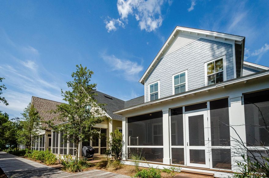 Furnished excluding 2 TVs - Beautiful David Weekley home will 2387 sq. ft, 3 br/ 4.5 bath, bunk room, laundry room and one car garage. The kitchen has Jenn Air appliances, granite countertops and glass back splash. Gorgeous hardwood floors throughout the home with tile and stone floors in the bathrooms. This is a great interior corner lot located in WaterSound West Beach where residents enjoy access to the beautiful beach by way of a private boardwalk that winds through Deer Lake State Park, and a community pool.