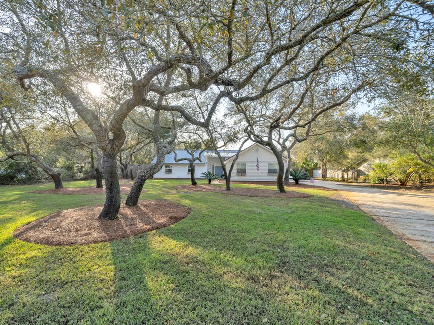 Fantastic property in Moreno Acres, one of the most sought-out communities, in the heart of Destin. This home sits on (.63) acre full privacy fenced yard with 8 foot fence . Substantial Renovation inside and out.Oversized tropical backyard with a 18'x36' pool. One story 2 ensuite bedrooms, or a mother in law suite. Open kitchen with Quartz counters.Updated Metal roof, garage door, patio & pool pavers, landscaping and many other updatesNo HOA Room for 7-8 cars Room for a boat or RV