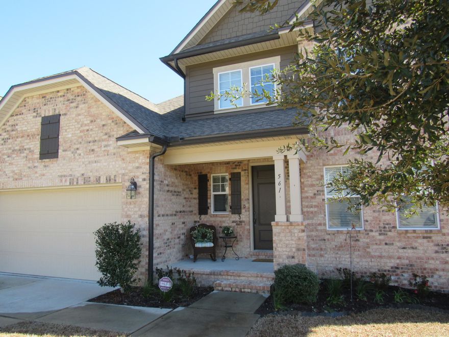 Beautiful home in Hawk's Landing. Open layout on main level. Master bedroom on main level. Guest Suite with full bath on terrace level along with large den and office/flex space. 3 more bedrooms and full bath upstairs. Plenty of space to entertain on the two decks and storage galore. Great location - close to Eglin AFB & Duke Airfield, A+ schools, and walk Turkey Creek right from the neighborhood. Buyer to verify all information.