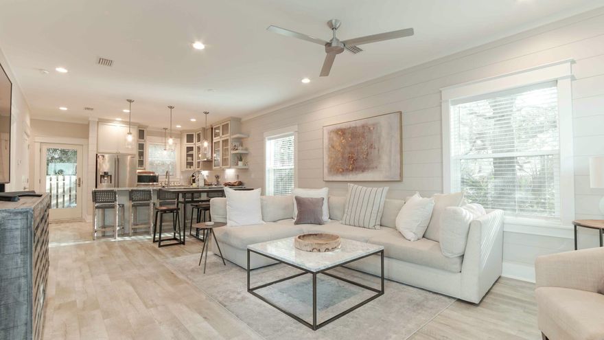 NO HOA! Discover a relaxed coastal community in the heart of Blue Mountain Beach with 10 Snapper, offering multiple beach accesses. This gem, completed in 2019, is a beautifully designed beach home featuring four bedrooms and three full baths. It seamlessly combines coastal elegance with sophistication, showcasing upscale finishes, high-end furnishings, and plenty of natural light to enhance its charm.This home is adorned with numerous designer updates, such as shiplap walls, a paver driveway, luxury vinyl floors, quartzite countertops, upgraded cabinets with glass doors, a gas range, and stainless-steel appliances. Constructed to the latest safety standards, it is energy efficient, featuring impact windows and doors, a metal roof, two HVAC units, spray foam insulation in the ceiling and north walls, and a tankless hot water heater.

For added convenience, the home features a primary bedroom and bathroom on the ground level. The upstairs primary ensuite includes a private balcony, a walk-in closet, and a master bath with a double vanity and shower. Additionally, there are two more bedrooms on the second level. The outdoor oasis is perfect for entertaining, with a fenced-in backyard providing complete privacy.
Located just steps from the biking and walking path, 10 Snapper offers easy access to a nearby beach via an easement or visits to public beaches at Highway 83 Blue Mountain or Gulfview Heights.

This prime location provides easy access to some of Scenic Highway 30A's best restaurants, such as Shunk Gulley's, Goatfeathers, Perfect Pig, Pizza by the Sea, Local Catch, The Vue 30A, Stinky's, Red Bar, and Blue Mountain Creamery, all within walking distance or a short drive.
The home is being sold fully furnished and turnkey ready, making it an excellent opportunity for a vacation rental or a perfect primary or secondary residence. Rental projections are estimated at $75-85k annually.