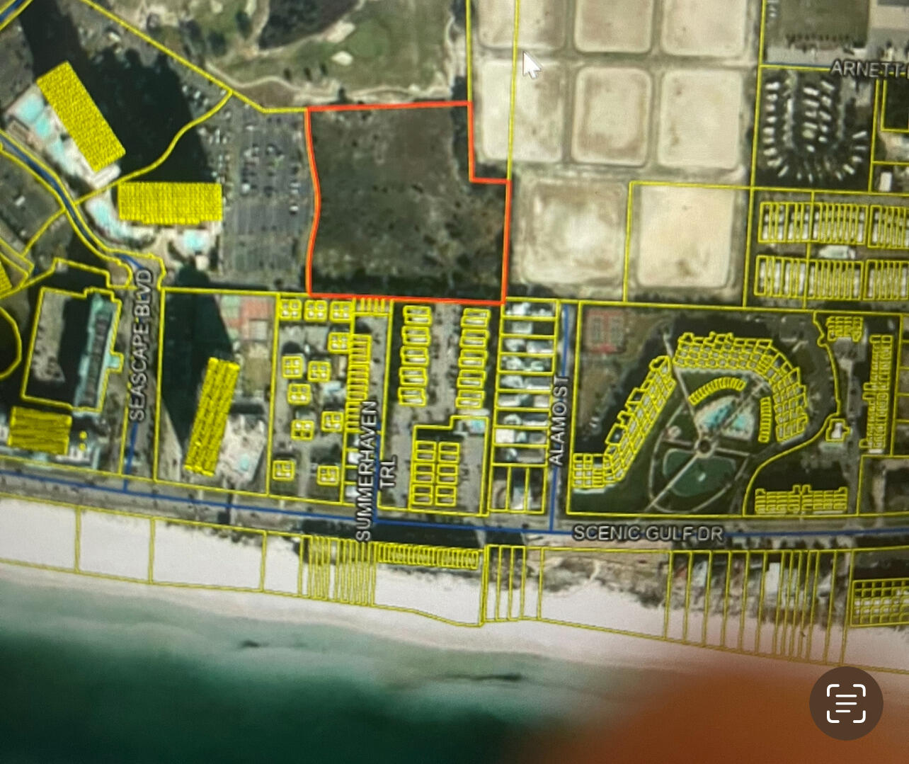 Incredidble Development Opportuniuty at Seascape Resort. Part of Seascape DRI, per DRI, 250 Unit 24 story condominium can be develped. Guld views start at about 35ft and we are just 250 yards to the beach.