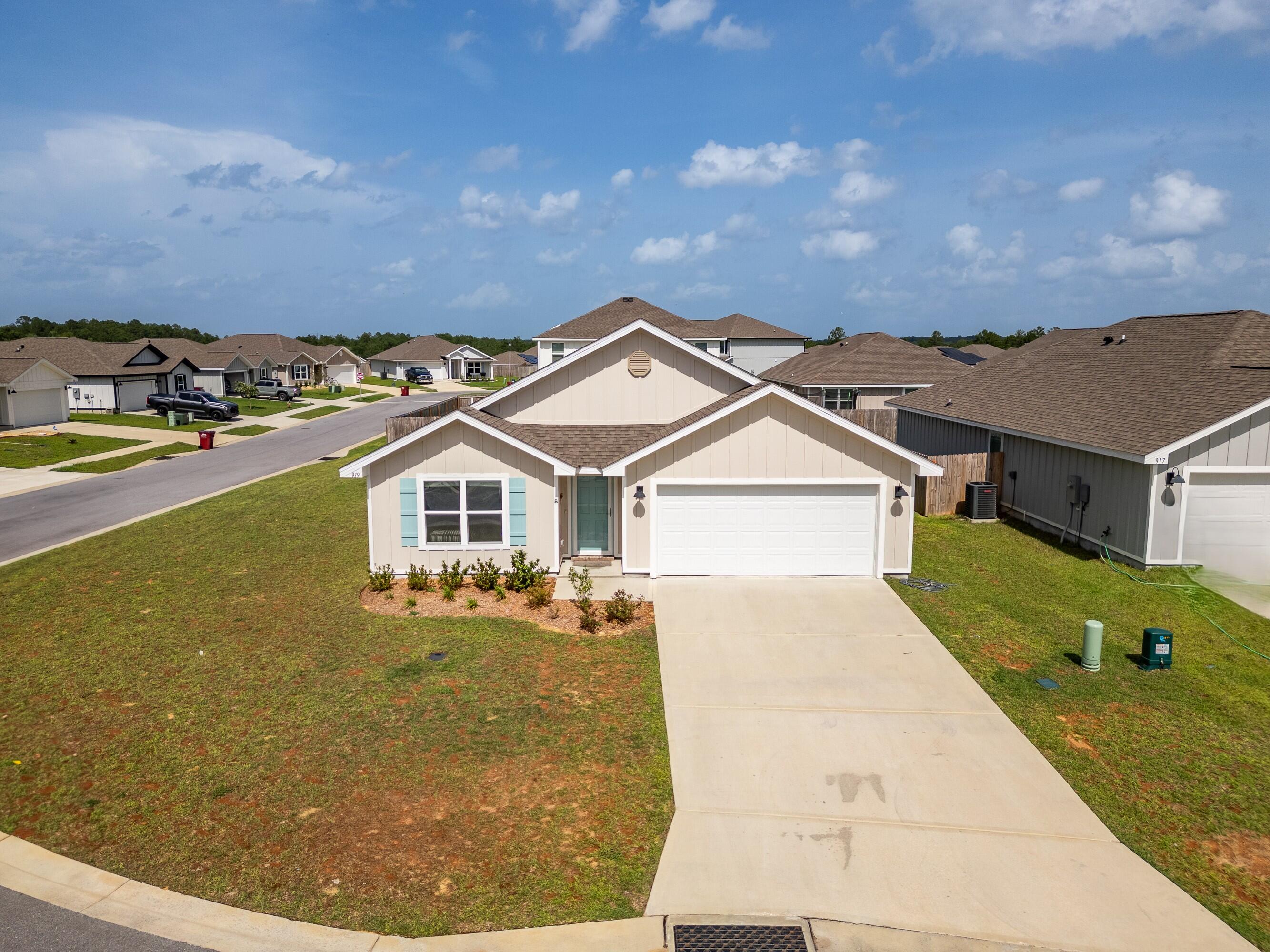 NEWER CONSTRUCTION *WITH UPGRADES*.. ON A CORNER LOT.. THAT JUST HAPPENS TO BE ONE OF THE BIGGEST LOTS IN THE NEIGHBORHOOD! Did I mention this neighborhood comes with a pool, and your home is not that far away from it! #SeePhotoLineup #PoolAndCabana #ShoalRiverLandingBabyWelcome to one of the best locations in Shoal River Landing--919 Sandbar Loop! Not only do you have a PREMIUM CORNER LOT, the owners added a SCREENED PORCH so you can enjoy your extra space! BONUS: All your neighbors added privacy fencing.. so very little money gets you a fully-fenced backyard! Step through BRAND NEW STORM DOORS and you'll find LUXURY VINYL PLANK FLOORING THROUGHOUT THE ENTIRE 4 BR/2 BATH HOME! Another pricey upgrade added by the sellers!#KeepReading #UpgradesContinue The Chef's Kitchen is well-equipped with white shaker-style cabinetry, GRANITE ISLAND, DESIGNATED COFFEE BAR, WALK-IN PANTRY, SS APPLIANCE SUITE and includes an UPGRADED REFRIGERATOR!
The open-concept design features DESIGNATED DINING THAT OVERLOOKS YOUR SCREENED PORCH, and LARGE LIVING SPACE THAT OFFERS VIEWS OF YOUR BACKYARD!
The Master Suite is private and plays host to another upgrade-- ACCESSIBLE WALK-IN SHOWER WITH GLASS ENCLOSURE! Other master bathroom offerings include expansive granite vanity with 2 sinks... and 2 WALK-IN CLOSETS!
Bedrooms 2, 3 and 4 are all spacious with large closets, and are located very close to bathroom #2. The second bathroom features tub/shower combo with low-maintenance surround and granite vanity.
The laundry is fully-equipped and offers 2 gifts with purchase. THE WASHER AND DRYER WILL CONVEY! #FREEBIES
Other notable mentions include WORRY-FREE CITY WATER/CITY SEWER, LOW HOMEOWNER'S INSURANCE PREMIUM and this neighborhood is LOCATED NEXT DOOR TO THE LOCAL ELEMENTARY AND MIDDLE SCHOOLS! #AttentionParents #OneStopOneDrop
Just to recap-- NEWER CONSTRUCTION.. ON ONE OF THE LARGEST CORNER LOTS IN THE NEIGHBORHOOD.. STEPS AWAY FROM NEIGHBORHOOD AMENITIES.. WITH UPGRADES.. UPGRADES.. AND UPGRADES!
Better hurry! This one is priced to move and sellers are motivated!