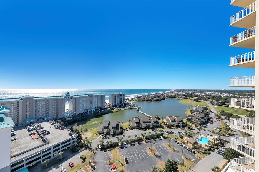 Spectacular 3BR/3BA corner unit at Ariel Dunes in Seascape Resort, a gated beach & golf resort in Miramar Beach. Unit is beautifully maintained & fully furnished. The unit features tile though out living area, stainless appliances and granite countertops. The unit is very spacious with an open floor plan & 9ft. ceilings.  Unit 1910 is a corner unit on the 19th floor offering breathtaking panoramic views of the Gulf of Mexico. There is an expansive wraparound balcony as well as a guest balcony facing the Bay. Great place to just relax and take in the ocean breeze & stunning views.Located within Seascape Resort, owners and guests enjoy gated entrance, 18-hole golf course, tennis, conference center. Great unit for a second home or investment property. All dimensions be verified by buy