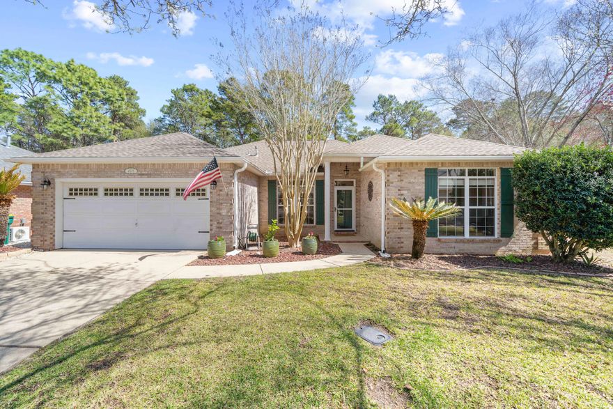 *5.75% VA Assumable Interest Rate!* This lovely 4-BR, 2-BA home is nestled in a highly sought-after gated community, PARKWOOD ESTATES, offering both comfort & privacy. The spacious floor plan features a bright & open living area, perfect for family gatherings and entertaining guests. The kitchen is a chef's dream with modern stainless steel appliances, ample counter space, and a cozy breakfast nook. The master suite boasts a generous walk-in closet and a renovated en-suite bathroom with a luxurious soaking tub, separate shower, and double sinks. The additional 3 bedrooms are well-sized and ideal for family, guests, or a home office. This home offers both a private retreat and an ideal setting for modern living. You'll be relieved to know the roof is 2017, the HVAC (gas furnace) is 2018, and the gas (tank) water heater is 2023. Enjoy the tranquility of the community and the dreamy lifestyle that Parkwood Estates of Bluewater Bay offers to families and individuals.
Home features include the following: located right down the road from the HOA's community park on Castlewood Lane and located at the end and inside a cul-de-sac. This home is in VERY close proximity to Bluewater Elementary, Winn Dixie (grocery story), several local favorite restaurants, pharmacies, a hardware store, and more! 
Property Features include the following: 
open & split floorplan, 2017 roof, 2018 HVAC (gas furnace), 2023 water heater (gas tank), granite kitchen countertops, gas stove, tile flooring in all main areas & in master bedroom, carpeted guest bedrooms, beautifully renovated (2021) master & guest bathrooms, gas fireplace in family room, exterior gutters, well-pumped irrigation system, fully fenced backyard, screened-in & covered back patio, rock bedded fire pit area, and plenty of backyard space for a pool. Best of all, the PRIVACY this flat lot offers!! Behind the backyard fence is the Eglin Range which provides an enormous amount of pure privacy with direct access to the woods! This home and its location is extremely desirable so don't miss your chance to call it your next home sweet home!!! 