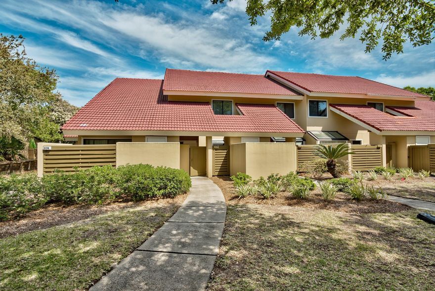 Lakefront and completely updated 2 bedroom, 2.5 bathroom townhome! This lovely home has brand new Coretec engineered vinyl flooring and fresh paint through out. The kitchen has a modern design with brand new granite counters, travertine back splash, and stainless appliances. The living room is newly furnished including a sleeper sofa, flat screen TV, and dining table and chairs. There is also wet bar a powder bath with custom vanity on the first floor. The open layout of the kitchen, living, and dining area allows for tranquil lake views from every vantage point. New Oak stair treads lead you to the second floor which offers 2 spacious bedrooms with king size beds and en suite baths. Both bathrooms have new bathtubs, ceramic tile, and vanities with granite.