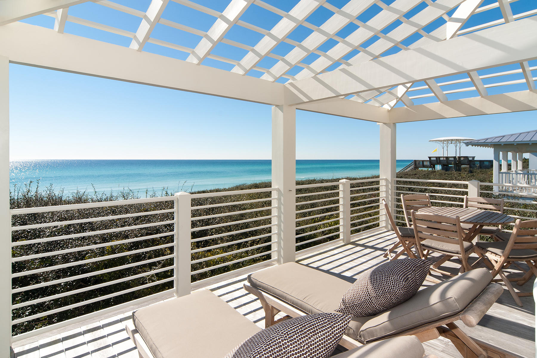 Alex Gorlin, regarded as one of the top 50 architects of the millennium by Architectural Digest, designed this Gulf front home in Seaside, Florida. ''About Time Again'' not only graces the pages of renowned style books by such authors as Vincent Scully and Eleanor Lynn Nesmith but has appeared on HGTVs Homes Across America. Though it has never been on a vacation rental program, the sellers of this impeccably maintained home had the foresight to setup each of its three guest bedrooms as lockouts in the event they decided to rent the home only as a one-bedroom to minimize wear and maintain a desirable level of privacy.