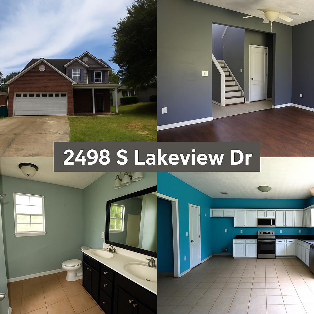 Real Estate Owned. Don't miss this opportunity in the desirable Lake Silver community of north Crestview! This spacious 3 bed, 2.5 bath two-story home offers nearly 1,700 sq ft of living space on a large 0.22-acre lot. Features include granite countertops, stainless steel appliances, under-cabinet lighting, and upgraded flooring. The master suite boasts vaulted ceilings, and the fully fenced backyard includes a patio, pergola, garden space. Great value for homeowners or investors looking for space and potential. Selling as-is. Schedule your showing today to take a look at 2498 S Lakeview Dr in Crestview!