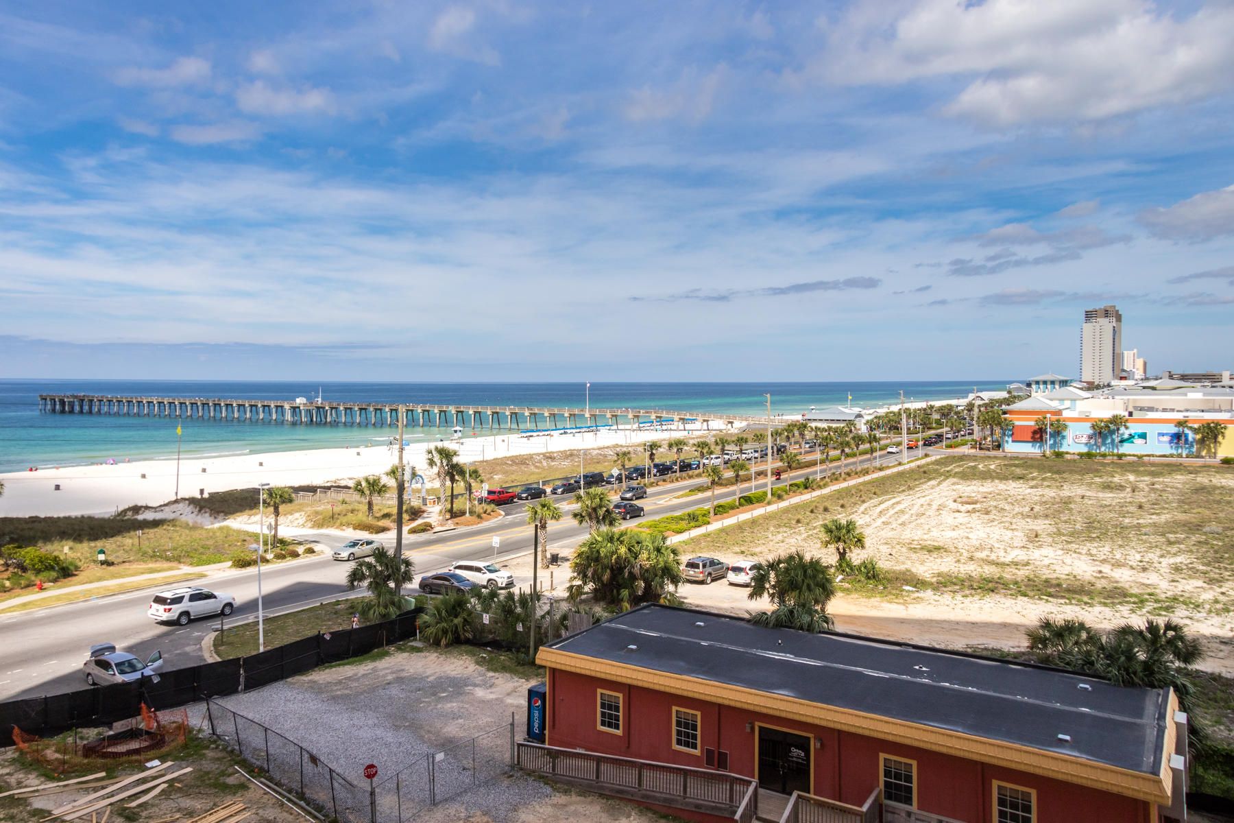 First pre-construction condos in Panama City Beach in 10 years! Adjacent to Pier Park and a quick walk to City Pier. Luxury interiors w/stainless steel appliances, quartz/granite counters, 9 ft. ceilings, 10 ft. wide balconies. Amenities include lagoon-style pool, large fitness center, snack bar and parking garage.