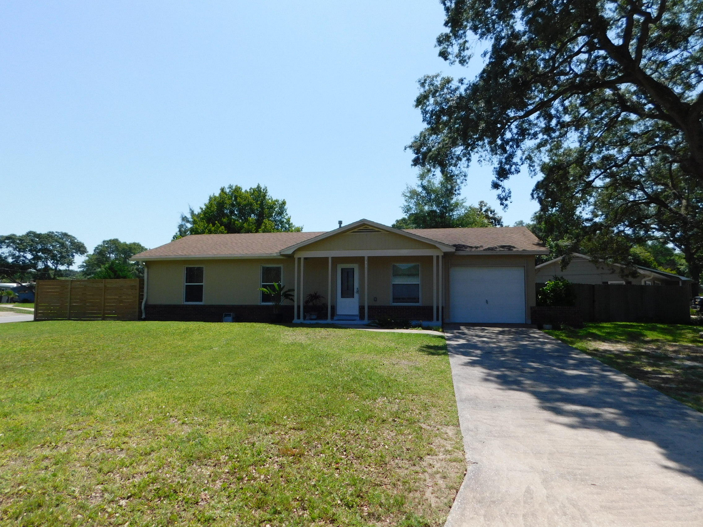 MOVE-IN-READY! 3 BR/2BA w/1 Car Garage on Privacy Fenced, Corner Lot in Central FWB! GREAT Location - Close to Bases, Beaches & Shopping! Updated Kitchen with Wood Cabinets, Granite Countertops,Pretty Backsplash & Newer Appliances. Copper Wiring! Newer Double Paned Windows, 2014/2015 HVAC, 2014 Dimensional Shingled Roof and 2017 Hot Water Heater. Living Room has wood look laminate flooring! All lighting and Plumbing fixtures have been updated. The Bedrooms are nicely sized and there are two Full Baths with a Large Shower in the Master. The Master Bedroom has 2 closets & a door from Master bath leading outside. Laundry is located in a large utility room behind the long 1-car garage. The garage door is a newer/hurricane rated door. Back Yard is perfect for entertaining! See It Today!