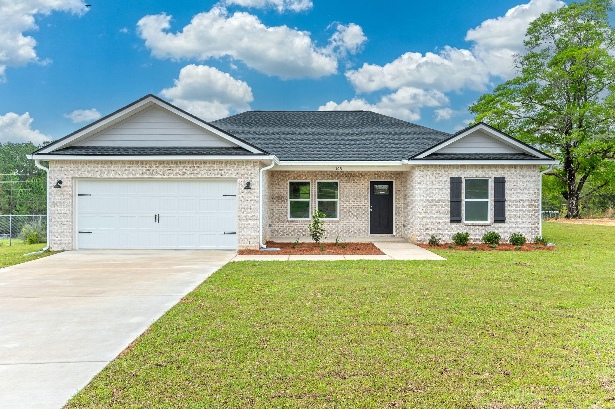 AWESOME BUILDER INCENTIVES - UP TO $13,000 TOWARDS CLOSING COSTS AND OR PREPAIDS AND OR RATE BUYDOWN UNTIL JUNE 13 - READY NOW - FULLY FENCED YARD - CUL-DE-SAC LOCATION offers privacy and plenty of space for garden and entertaining. All brick construction with cozy front porch and rear patio. Inside you have raised ceilings, recessed lighting, ceiling fans, luxury vinyl plank flooring, carpet in bedrooms, blinds thru-out. Kitchen has work island with bar seating plus dining nook. Quartz or granite countertops, stainless steel appliances and pantry. Split bedroom design, owner's bath has double vanities plus walk-in closet. Call to see today.