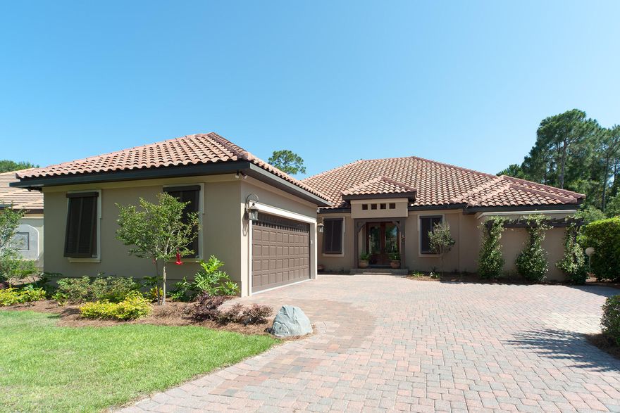 EXCEPTIONAL location within the award-winning gated community of Regatta Bay!!! 282 Corinthian Place enjoys much privacy with a deep homesite nestled perfectly and backing up to the nature preserve. Interior features include a split floor plan with large master suite, high ceilings, 8ft. interior doors, granite, high-grade mill work, tile throughout the main living area and carpet in the bedrooms and complete surround system. Exterior features lush landscaping, dog run on the side of the residence, screened-in outdoor Summer kitchen with pizza oven, swimming pool/jacuzzi and privacy! (Please see list of significant extras and improvements found in the documents section - too many to list...) Make 282 Corinthian Place your Destin address today!!!