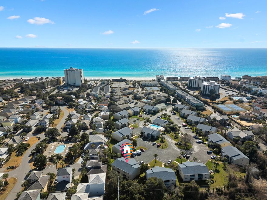 Don't miss this one! Private/Deeded Beach Access! Welcome to the best priced condo on Scenic HWY 98! This 2-BR/2-BA condo at Chateau La Mer II offers everything you need to relax and enjoy the beach! The inside has been expanded and the back-porch is now enclosed for added heated/cooled space, with large windows bringing in natural light. Enjoy community amenities, including a pool, tennis court, playground, grill, picnic area, and most importantly, your own deeded beach access just across the street. Recent updates include: roof (2022), exterior HVAC/condenser(2020), and water heater (2015). Prime Scenic Hwy 98 location just minutes from the beaches, dining, shopping and entertainment of Destin! Allows short-term rentals. The unit comes fully furnished, and ready to live in full-time, part-time, or as a vacation rental. Vacation rental projections upwards of $35k. Buyer to verify all details deemed important or necessary. Schedule your showing today! 