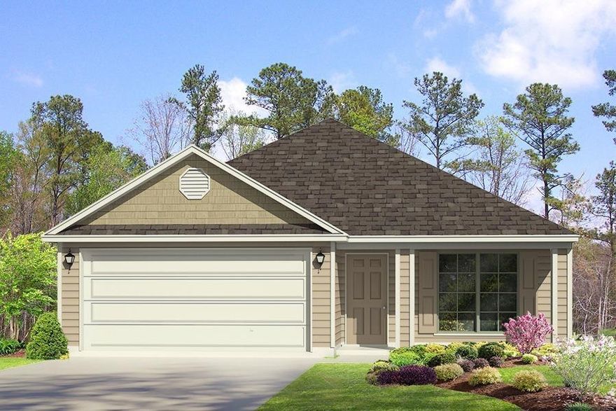 You will truly enjoy this cozy Ocala floorplan. This plan offers 4 bedrooms and 2 full baths with a 2 car garage. The Ocala comes in at 1736 SF, kitchen has stainless appliances and white cabinetry the images are for layout, and floor plan. Vinyl flooring throughout and carpet in the bedrooms. Bedroom one has a nice size bath with separate shower and garden tub as well as walk-in closet.
A standard Smart Home package includes a KwikSet keyless entry, Skybell doorbell, automated front porch lighting, an Echo
Dot device, and Quolsys touch panel which can be integrated to control your lighting, thermostat, front door and so much more.