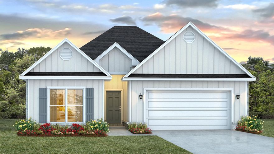 Welcome to 377 Holley Grove Lane, a new home at Holley Grove at Peach Creek, in Santa Rosa Beach Florida. Now released for pre-sale, this homesite offers the opportunity to secure new construction prior to groundbreaking. This is currently a dirt lot that will feature the Kennedy floor plan. Buyers may have the ability to personalize select finishes depending on the stage of construction. Estimated completion timelines and build details available upon request.  The Kennedy features a hall leading to two guest bedrooms which share a full bathroom. At the heart of the home, you will find an open concept living area that is brightly illuminated by the many windows and glass back door. An exceptional feature of this home includes EVP flooring throughout, which allows for a seamless transition between rooms. The kitchen and bathrooms have beautiful quartz countertops and cabinetry that allows for all of your storage needs. Enjoy time with family and guests in your formal dining room and the open kitchen with center island which allows for entertaining. There is a covered back patio that is accessible from the living room. Stainless steel appliances are included with a smooth top stove, microwave and dishwasher.  

 

The primary bedroom is located at the back of the home and has a private ensuite bathroom that has a soaking tub, separate shower, a dual sink vanity with lower cabinetry for storage and a large closet with ventilated upper shelving. Continuing back through the living area past the dining room, you will find an additional hall leading the large laundry room and two more guest bedrooms that share a full bathroom. Home and community information, including pricing, included features, terms, availability and amenities, are subject to change at any time without notice or obligation. Images are of similar Kennedy floor may include custom design features not available in other homes.