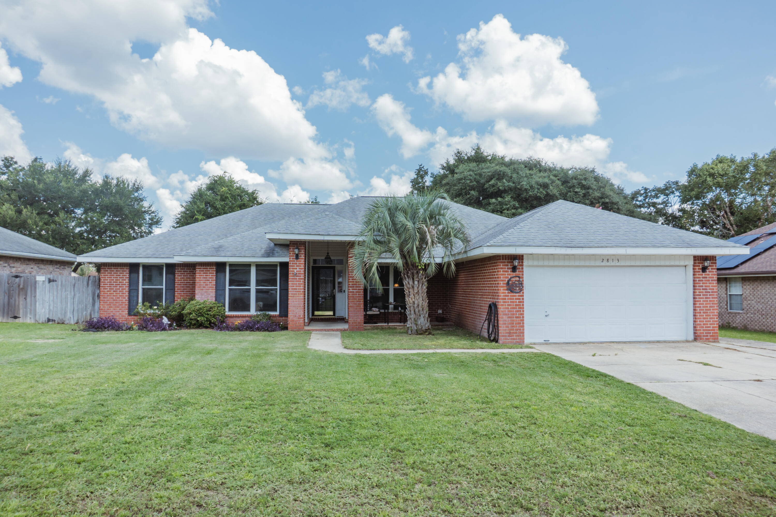 Available 9/8/25...Avoid the traffic in South Crestview. This home is right off the first light driving into Crestview. Easy commute to bases, beaches and shopping. 4/2 floorplan featuring 2273 sqft. of living space. Wood look ceramic tile in the home with a formal dining area and flex room that can be an office space or workout room. Split floorplan with spacious rooms and bathrooms. Renovated kitchen boasts new cabinetry, stainless appliance package, custom backsplash and beautiful granite. Easy to care for home on level lot. Privacy fenced back yard, Florida room, storage building, and covered back porch for outdoor grilling. No inside smoking or vaping. Pets allowed with owner approval. This is a must see for location, size and price.