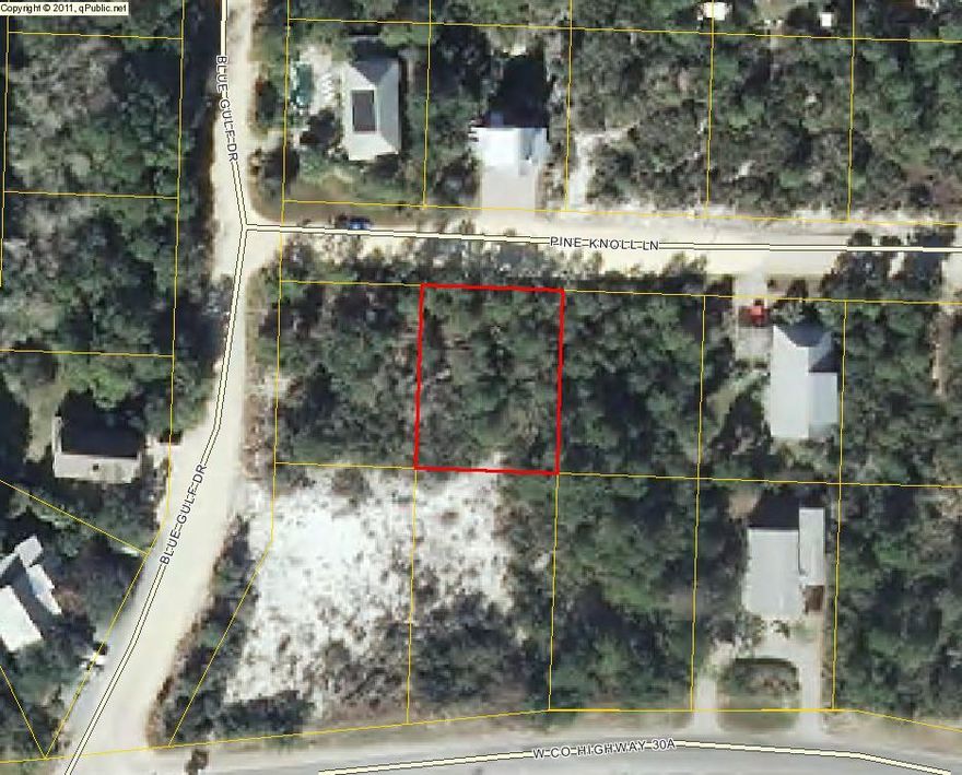 Very large homesite to build your dream home in a great location! Please note the dimensions 89' x 115'. Allows for an array of fabulous floor plans for your 30A dream home! No HOA. Excellent location with very close proximity to the beautiful beaches of South Walton and many other 30A attractions. No build out required.