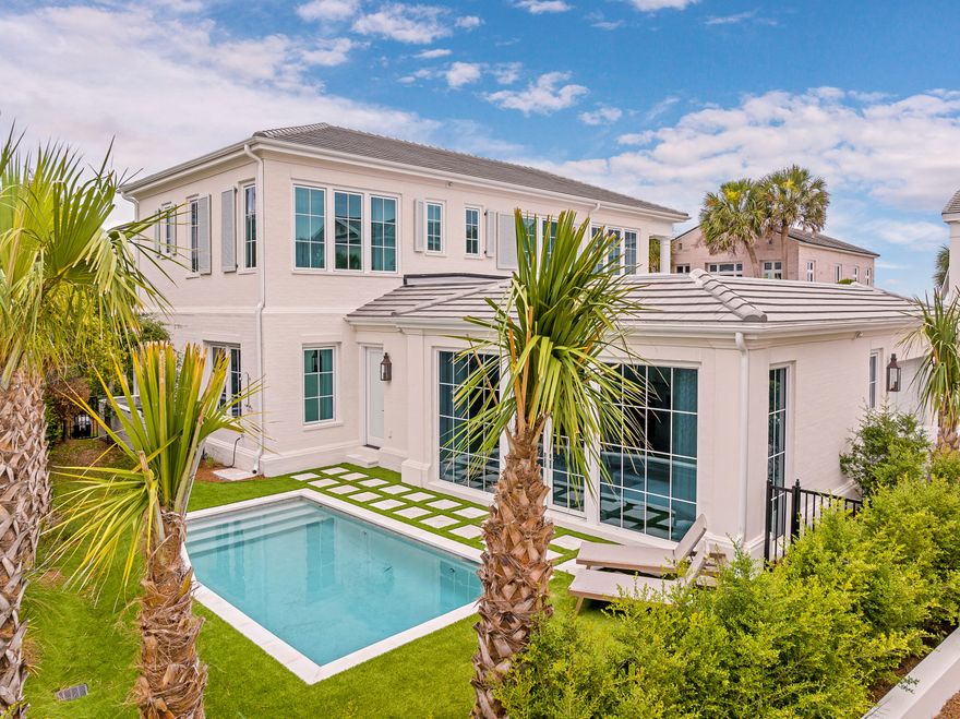 Experience luxury and coastal elegance in this exquisite custom built home located within the prestigious private gated property of Jasmine Dunes in Seagrove beach. Situated in a second-tier location, the property offers breathtaking views of the Gulf, ensuring a serene and exclusive coastal living experience. Step outside your door and within one minute you'll find yourself on the pristine white sands of the Gulf, accessible via an exclusive private beach reserved solely for property owners of Jasmine Dunes. Crafted by the renowned award-winning developer Benecki Homes of Atlanta and designed by acclaimed designer Melanie Turner of MTI Atlanta this home exemplifies superior craftsmanship and attention to detail. This meticulously designed home meets every expectation with its well thought out layout and luxurious features. Boasting 4 bedrooms each with its own en-suite bath it provides ample space for family and guests. The lower level features a family room overlooking a private pool, perfect for relaxation and entertainment. A fitness room adds to the homes amenities, catering to a lifestyle of wellness and leisure. The second level is designed for seamless indoor/ outdoor living with the living dining and kitchen areas all offering stunning views of the Gulf. An elevator ensures easy access between floors, while the oversized single garage provides convenient parking and storage. No detail has been overlooked in the customization of this home, featuring Venetian plaster walls, French oak flooring, and select marble in all baths adorned with Kohler and Waterworks fixtures. The kitchen is the chef's dream, equipped with Wolf and SubZero appliances, complemented by Italian cabinetry. Outdoor living is equally impressive, with the second level terrace providing a perfect spot to enjoy the Gulf views and coastal breezes. This home at Jasmine Dunes not only meets but exceeds all expectations of luxury coastal living, offering unparalleled comfort, elegance, end exclusivity in one of the most desirable beachfront communities on the Gulf Coast.