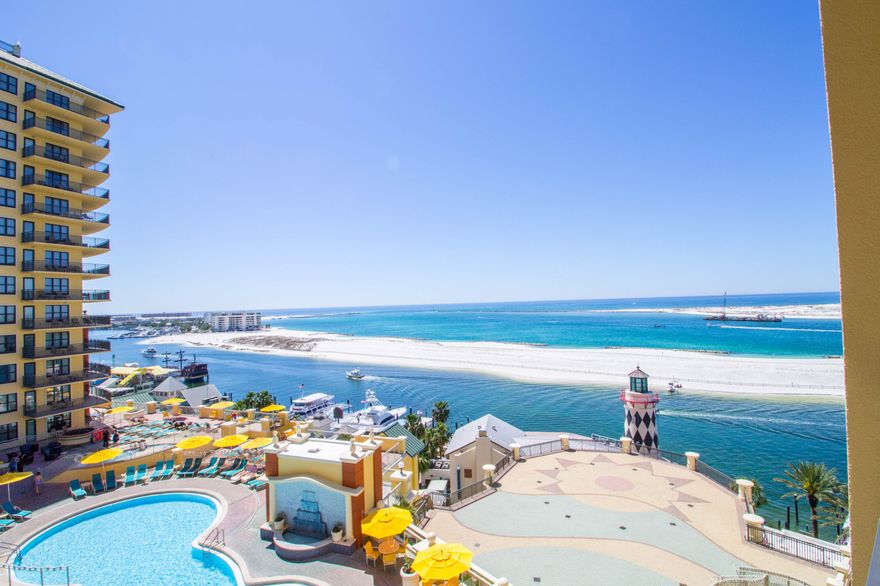 Two bedroom condo PLUS an additional bunk room. W523 features beautiful water views overlooking Destin's East Pass and the Gulf of Mexico. This condo features 9'ceilings and crown molding throughout. Kitchen is equipped with granite counter tops, cherry cabinets, and GE Profile stainless steel appliances. Amenities include: European Spa and fitness center, indoor heated pool, Banquet & Catering kitchen, Business center, restaurants/lounges, luxurious Sunset Deck with Hot Tub and beautiful pool area serving food and beverages, shopping galore and a staff ready to cater to your every need. We invite you to come see for yourself...Sold Fully Furnished. Over $56K in gross rental income for 2017.