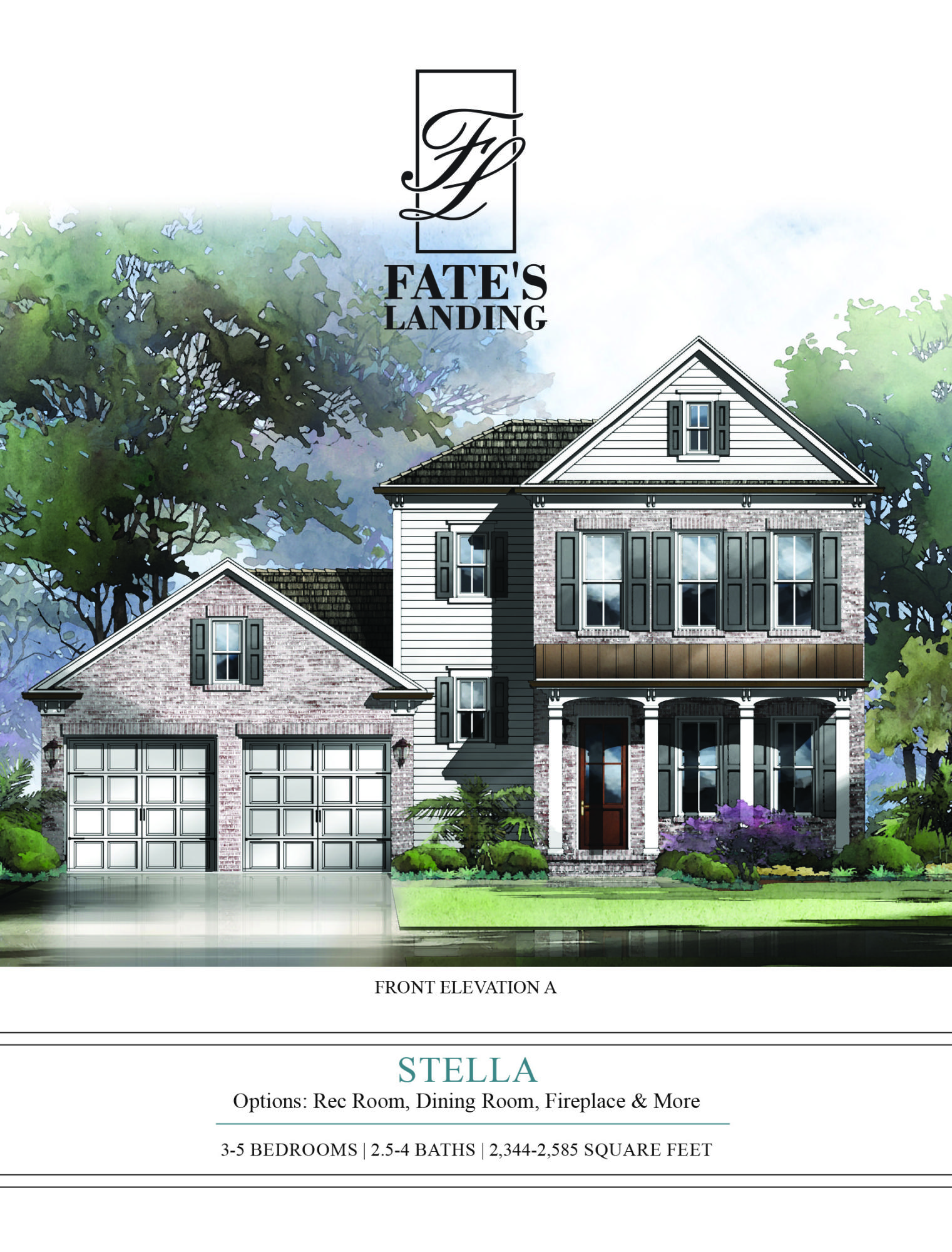 We're excited about this floorplan, designed specifically for our newest Niceville neighborhood, Fate's Landing. This home is under construction on a private homesite and backs up to conservation, with a large front porch, rear porch and room for a future pool. The Stella includes 2654 sq ft with 3 bedrooms, 3.5 baths, an office and a rec room. Features include 10' ceilings, 8' doors and entries, classic craftsman trim, impact windows galore, all stone tops and a large open kitchen with shaker cabinets, Frigidaire Professional appliances and much more.Call soon and contribute to design details.Home will be complete in summer 2021.