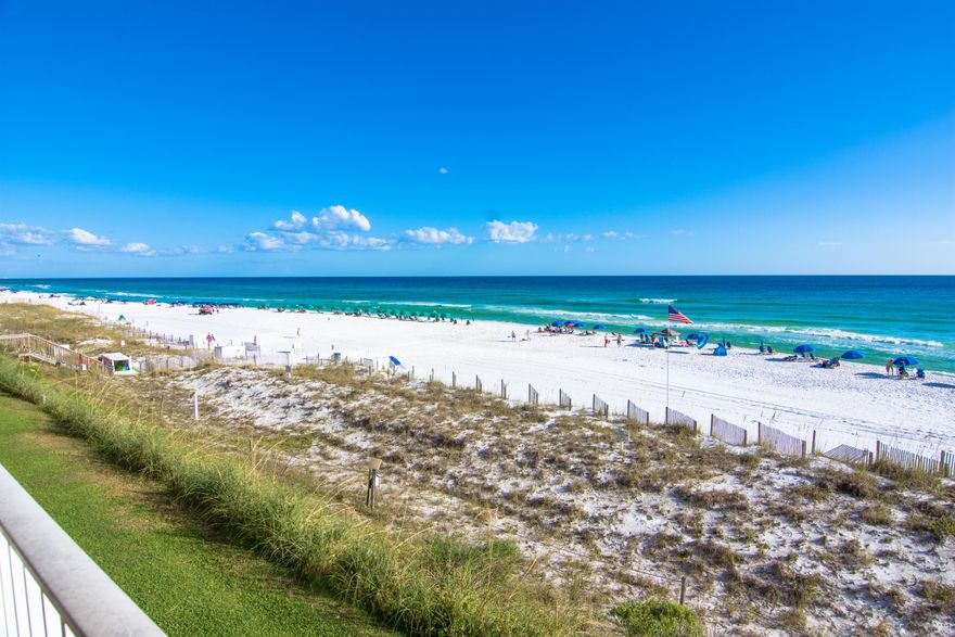 $70-80K consistent rental income! Luxe renovated condominium directly on the beautiful Gulf of Mexico beaches but nestled in tony Crystal Beach. No detail has been overlooked decorating and upgrading this stunning condo with the coastal style everyone loves! Enjoy a Gulf front master suite with renovated bathroom featuring tile plank floors, custom cabinetry and a huge walk-in shower with dual heads; a king sized guest suite with attached renovated bathroom plus a large bunk room with closet. The gourmet kitchen features gorgeous slab granite counters and wood cabinetry plus sleek stainless fridge and stove. The beautifully appointed living room opens to the large balcony with unparalleled views overlooking the beach and the Gulf.This condo is a rental powerhouse! Enjoy the resort style amenities of Crystal Dunes including: gated entrance,  on-site rental office, seasonally heated swimming pool, bbq grills and picnic area and beach walkover and beach showers.
