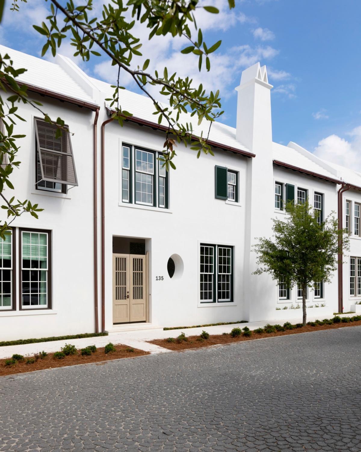 Located on North Charles Street in Alys Beach, the home, designed by Stackable Mracek, features 4 BR's, 4.5 B, plus Flex Room that could be a bunk room, media room, or office space, 3784 Conditioned Square feet that delivers a large living and kitchen with dining banquette niche that opens to a gracious courtyard with pool, flanked by 2 covered Loggias with summer kitchen, first floor quest bedroom, and offers a 2 car garage. The second floor provides a grand Master suite, 2 additional bedrooms and Flex Room, an open terrace which provides valued outdoor space.