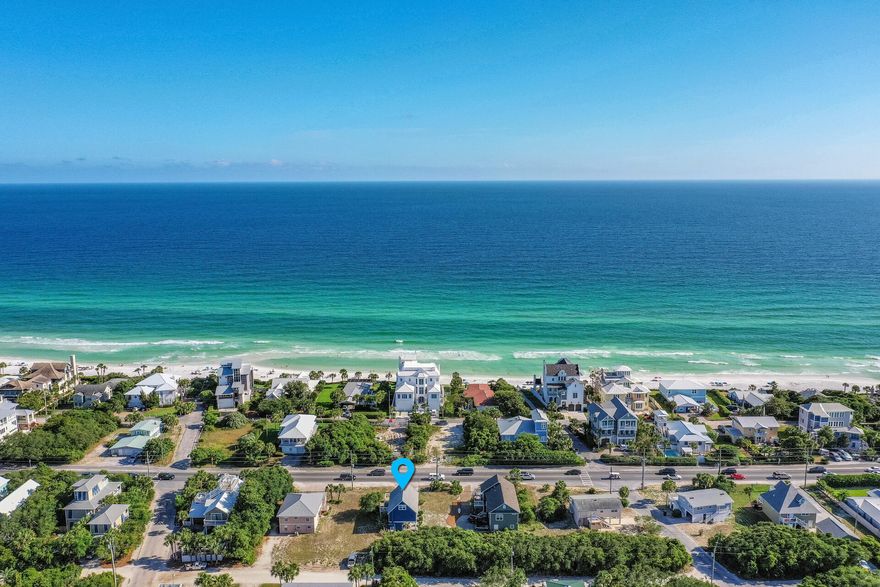 Under Contract accepting backups!!! Seagrove Beach house is located in one of the most sought after beach communities in the nation. Originally built by current owner who has enjoyed years of family gatherings, now sees the opportunity for this house to be passed on to another family who will enjoy and make memories of their own.Remodel or replace, this home has current gulf views with possibility of many more views on a fourth floor. Currently three bedrooms and two baths. Open floor plan. Large deck across front of house. It is 1368 feet, heated and cooled. Indoor laundry room. Storage room and parking under house could be closed in for more living. Large lot with home located in coveted Seahighlands in Seagrove Beach with multiple beach access points!   NO HOA!