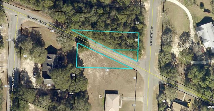This property is a combination of 2 lots. Garrett Mill Road actually splits the property with the majority on the north side. Adjoining on the north side of the property is a a wooded strip of land, approximately 50 ft wide, that is owned by the county.  If that parcel is vacated by the county, there would be more property to meet county building setbacks. Property is wooded on the north side and cleared on the south side.  The county GIS map shows the property north of the road is R-1 Zoning & LDR Future Land Use and south of the road is Mixed Use Zoning & LDR. There are no utilities on site but access to electric, water, cable and phone are available. Please verify setbacks,  zoning and utility availability.