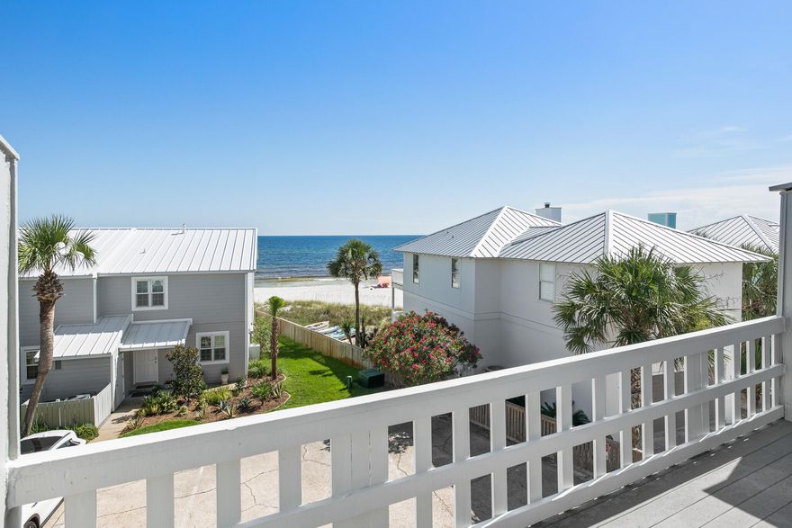 Fully renovated 2 bedroom, 3.5 bath townhome with incredible views, this property is not to be missed! Walk 50 steps to the sugar sand beaches of 30a, ride your bike to Rosemary Beach or the shops at 30Avenue or just sit on one of the two beach view balconies and enjoy the sunset over the waves. The Salt House is the perfect beach getaway, or vacation rental with over $85k in rental income projections. This has been a full time residence for the past 2 years, so it is in wonderful condition to begin to enjoy. The only unit in the complex with a fully enclosed first floor flex space including a full bath, laundry and additional storage. A truly special place on one of the most beautiful beaches in the world!