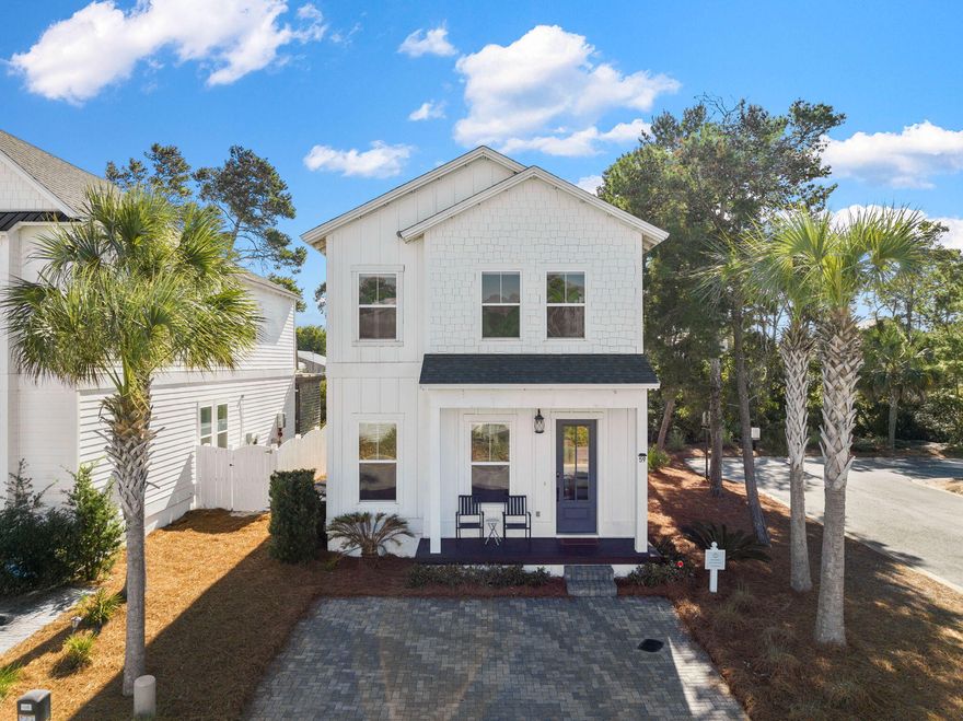 Welcome to 59 Valdare Way, where comfort, style, and convenience converge in the heart of the vibrant Inlet Beach community. This exquisite 3-bedroom, 2.5-bath home, constructed in 2019, is perfect for both primary residents and investors, offering no rental restrictions for optimal flexibility. Situated just half a mile from one of the largest public beach access points on the Emerald Coast, this home provides easy access to pristine sands and the charming entrance to Rosemary Beach along the iconic 30A. The exterior boasts crisp white Hardie siding, a sleek black roof, and a gray paver driveway, creating a striking curb appeal.Inside, the home features beautiful wood-look tile flooring, plush carpeting in the bedrooms, and thoughtful design details throughout.  The gourmet kitchen is a chef's dream, equipped with upgraded countertops, a mosaic tile backsplash, stainless steel appliances, a 30-inch gas cooktop, and soft-close cabinets and drawers. The open-concept layout seamlessly connects the kitchen to the living and dining areas, making it an inviting space for gatherings.

Upstairs, a spacious 21' x 20' bonus room offers endless possibilities, whether you envision a media room, home office, or play area. Additional highlights include shiplap accent walls along the stairwell, a frameless glass shower in the primary suite, and upgraded finishes in the bathrooms.

This home is an ideal choice for a primary residence, vacation getaway, or income-producing property. Schedule your showing today and experience the best of coastal living at 59 Valdare Way!