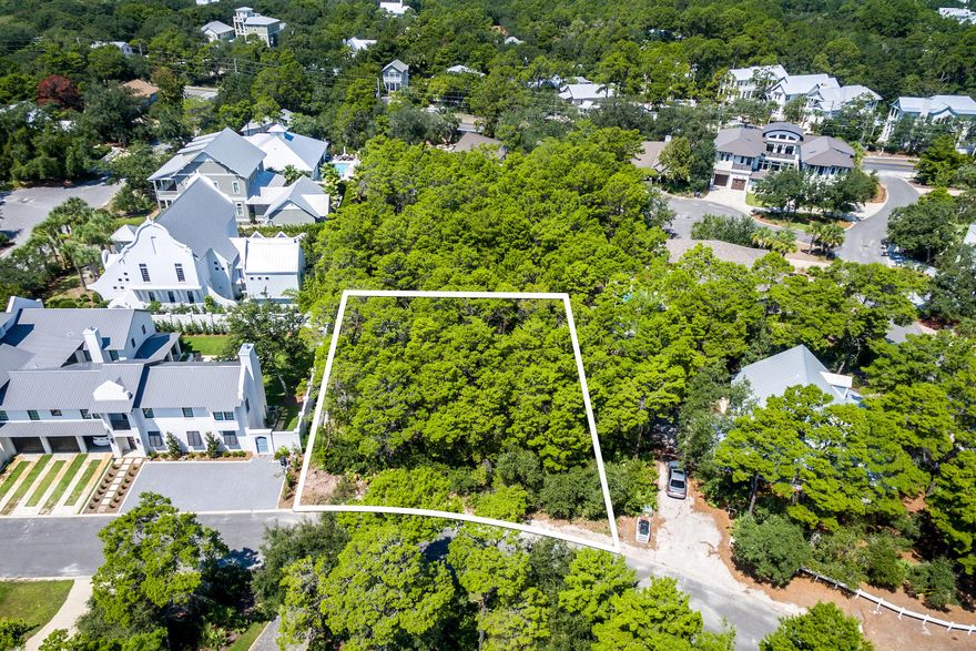 One of the Largest Homesites available in Old Seagrove, a generous .25 acres approx. 100' x 120' allows ample room for your dream home with guest house, garage and pool. Neighboring home values at $2.5 mil+. The property is approximately 23' above sea level and is three blocks off the beautiful Gulf of Mexico beaches. Paved road, no HOA or build out time. One of the last remaining large vacant lots in Seagrove Village. Pedestrian easement takes you to the Azalea Street public beach access and Hwy. 395 public beach access. A 1/2 mile to both Watercolor Crossings, and Seaside. Buyer to verify all information and dimensions.