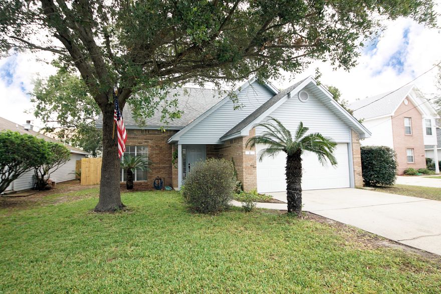 * LOCATION, LOCATION, LOCATION!  Adorable and well-kept home with an open floor plan, located on a Cul-De-Sac in Shalimar...just 1 mile from Eglin AFB!  The Living Area is Roomy with a Fireplace for those cool evenings in Fall/Winter.  The Kitchen has plenty of Cabinetry and Counter Space for Baking Goodies!  Master Bedroom is located on the 1st floor and features a large walk-in closet.  Additional Bedrooms are located upstairs with a shared bathroom.  Bonus Loft Area adds to spaciousness and can be used as an office or a TV Area.   French Doors lead out to the Backyard Yard with Mature Trees for Privacy.  The 2 Car Garage has Pull Down Stairs with Floored Attic space for additional Storage!  New Roof in 2016.  Call for more information!