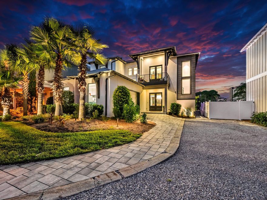 PRICE DECREASE!!!Experience contemporary coastal chic in this custom-built home, located in the private gated community of Emerald Waters Village. Just a short walk from restaurants, shops, and exclusive ''Deeded Private Beach Access,'' the home also offers access to two community pools and has projected rental income exceeding $180,000--making it ideal for investors seeking strong returns.Step inside to stunning floor-to-ceiling windows overlooking the private saltwater pool and a reclaimed wood accent wall featuring a sleek Heat & Glo gas fireplace.The outdoor courtyard, with its heated pool, invites relaxation, while the gourmet kitchen impresses with Thermador appliances, quartz waterfall island, and custom under-cabinet lighting. The first-floor primary suite boasts a spa-like bathroom with a zero-entry walk-in shower and custom dual vanity. Upstairs, find a spacious second living area, five bedrooms including a bunk room.
This unique, luxury home won't last long perfect as a vacation retreat or investment property!
*Golf Cart NOT Included in Sale*